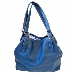 New Cole Haan Handbag Medium Buttery Soft Leather Dark Blue & Dust Bag